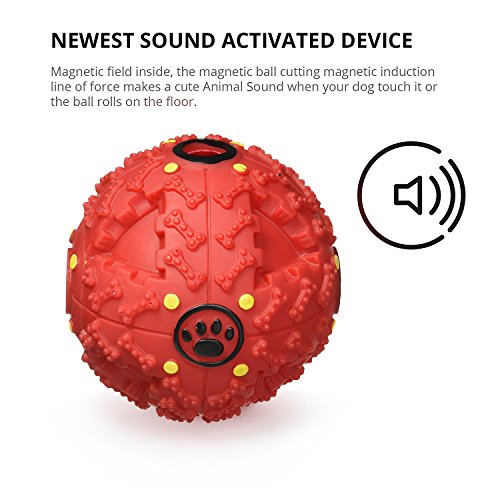 Interactive Dog Toys by FurryFido, Dog toys ball and treat dispensing for small/middles size(under 30lbs) dogs/cats/ and pigs Funny Dog Puzzle and Dog Toys for Boredom and Thinking