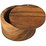 Ironwood Gourmet, Acacia Wood, 4-inch by 2.5-inch Salt Cellar