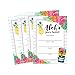 Hadley Designs 50 Hawaiian Luau Summer Swim Pool Party Invitations for Children, Kids, Teens & Adults, Summertime Birthday Cookout Invitation Cards, Floral Fill-In Invite, Family Reunion BBQ Invites