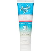 Aruba Sun Reef Friendly Mineral Sunscreen SPF 30 Lotion - 3oz | Chemical-Free Reef Safe Sunscreen | Broad Spectrum Protection with Titanium Dioxide & Zinc Oxide | Water Resistant up to 80 Minutes