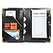 CoBak Server Book - Waitress Book Organizer with Zipper Pouch for Restaurant Waitstaff, 5 Large Pockets with Pen Holder,Black Glitter.