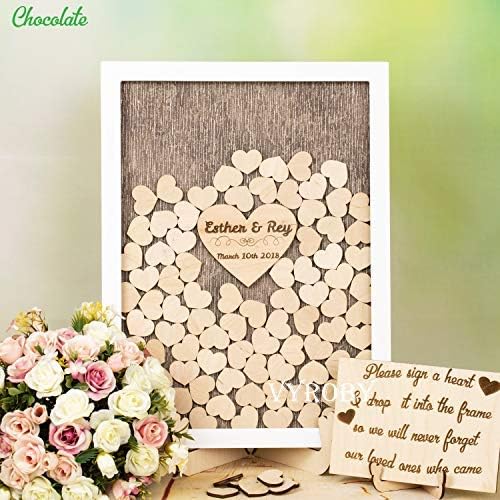 Alternative Wedding Guest Book Ideas Wedding Guestbook Wedding Signing Book Custom Guest Book Wooden Wedding Heart Drop Box In White Frame Amazon Ca Home Kitchen