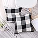 Vanky Set of 2 Buffalo Check Plaid Pillows Farmhouse Decor Christmas Pillow Covers Fall Outdoor Pillows Outside Porch Pillows Cotton Linen Throw Pillow Covers Black White 18 x 18 Inches