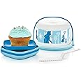 New Tupperware Frozen II Mini Party Mini Cake Taker Plate Set
