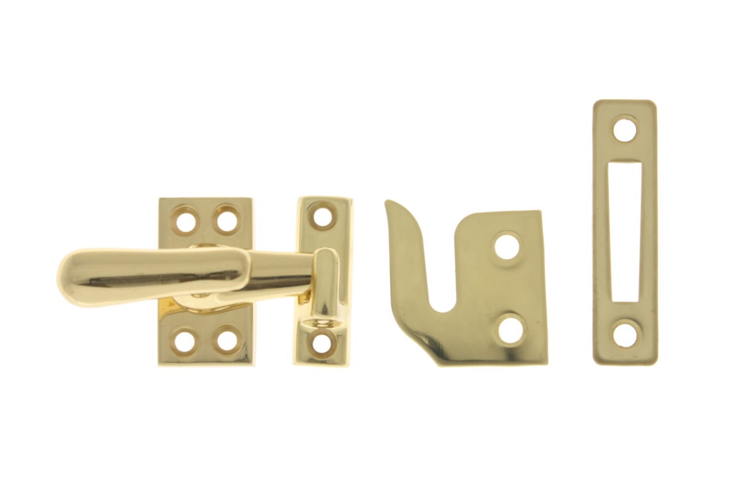 idh by St. Simons 21013-003 Professional Grade Quality Genuine Solid Brass Small Casement Fastener, Polished Brass