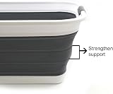 SAMMART 42L Collapsible Laundry Basket Foldable Storage Container Black view 6
