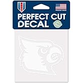 NCAA Louisville Cardinals 4x4 Perfect Cut White Decal, One Size, Team Color
