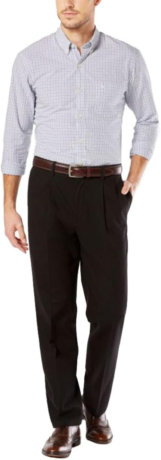 dockers men's big and tall signature khaki pleated pant