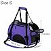 PETTOM Soft-Sided Pet Carrier for Dogs Collapsible Cats Travel Bag Under Seat Airline Approved Tote Fleece Pet Mats Included Escape Proof- M Purple