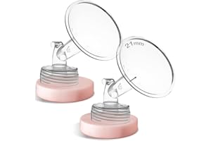 Nenesupply 21mm 2 pc Flanges Compatible with Spectra S2 S1 9 Plus Synergy Gold Breastpump Replacement to Spectra Pump Parts Flange Accessories Wide Mouth Work with Valve Backflow Protector Bottle