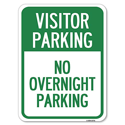 Visitor Parking No Overnight Parking | 18" X 24" Heavy-Gauge Aluminum Rust Proo…