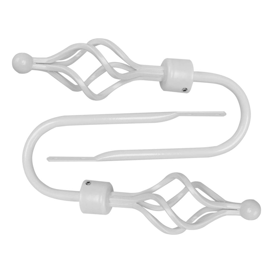 MAIKEHOME Curtains Tieback Hooks U Style Metal Tie Hold Backs or Curtains Modern Design Tiebacks for Voiles Curtain Holdback 2 Pack (White)