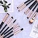 Docolor Makeup Brushes Duo End 6Pieces Professional Make Up for Eyeshadow Blending Powder Foundation Buffer and Contour Synthetic Cosmetic Tools …