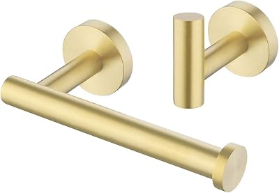 KES Towel and Toilet Roll Holder Set SUS304 Brushed Gold LA20BZ-21