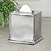 nu steel Timeless Decorative 304 Stainless Steel Square Facial Tissue Box Cover Holder for Bathroom Vanity Countertops, Bedroom Dressers, Night Stands, Desks and Tables - Chrome