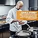 Chef's Star Premium Pots And Pans Set - 17 Piece Stainless Steel Induction Cookware Set - Oven Safe