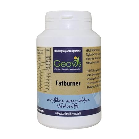 Fatburner - 90 Kapseln mit je 9 ausgewählten Vitalstoffen - natürlicher Fettverbrenner mit Piperin als Resorptionsturbo, Vega