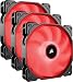CORSAIR AF120 LED Low Noise Cooling Fan Triple Pack - Red Cooling CO-9050083-WW primary