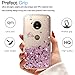 Moto G5 Plus Case,Moto G Plus 5th Generation Case with HD Screen Protector for Girl Women,LeYi Glitter Shiny Liquid Moving Quicksand Clear TPU Phone Case for Motorola Moto G5 Plus X 2017 ZX Rose Gold