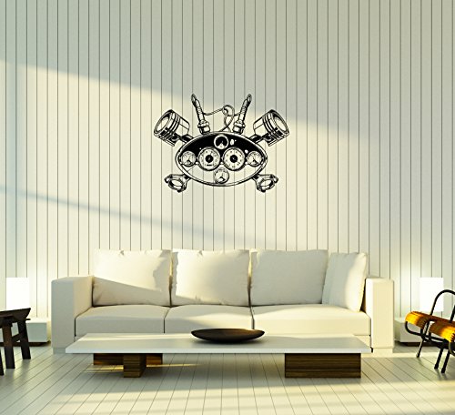 Wall Decal Speedometer Speed Motor Power Arrow Hood Car Engine Vinyl Sticker Unique Gift (ed638)