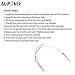 Aupoko Universal Thermocouple Patio Heater Parts, 350 mm Outdoor Heater Replacement Parts M8 x 1 End Connection Nuts Thermocouple 0.4 Meters Length M6 x 0.75 Head Thread 4.8 mm/ 0.19'' Flat Terminal