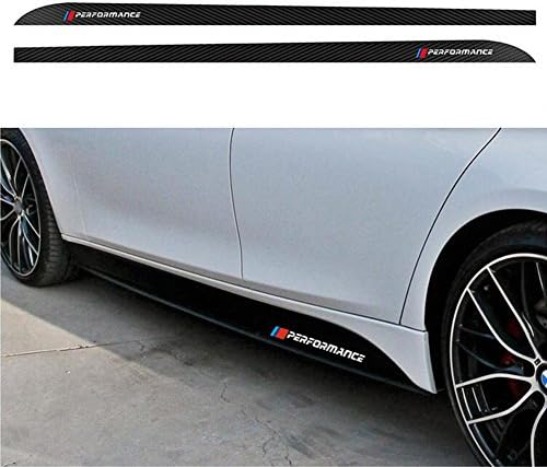 wonderday Carbon fiber car stickers, Carbon Texture Car Performance Stickers M Performance Side Skirt Sills Stickers For BMW F30 F31 F32 F33-2159.7cm