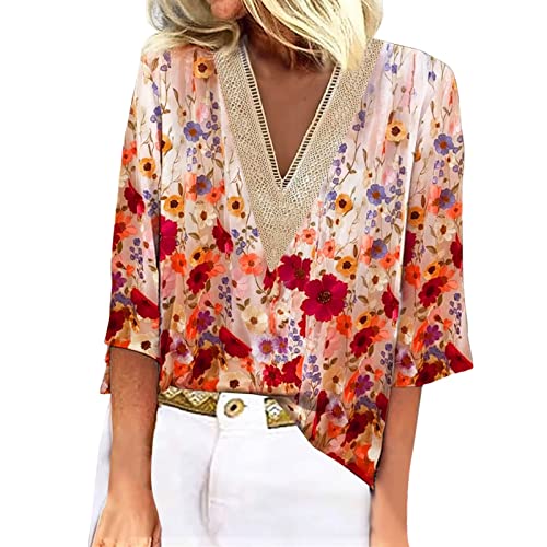 Cheifay Tank Tops Women 3XL Tall 3/4 Sleeve Shirts