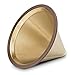 Osaka Titanium Pour Over Coffee Dripper with Double Layered Filter, Paperless and Reusable Cone Shaped Filter for Osaka, Chemex, Hario, Bodum and Other Carafes