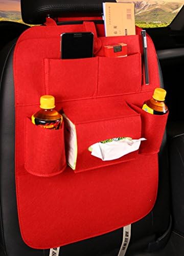 COOLANS Car Backseat Organizer Back Seat Storage Multi-Pocket Travel Storage Bag (red)
