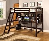 Furniture of America Ashby Twin Loft Bed with Workstation