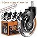 Caster Chair Wheels Office Replacement Set of 5 | FIT IKEA Chairs ONLY Rollerblade Style 3 Inch by Clever Casters | No Floor Mat Heavy Duty Protection for Hardwood Tile (10 mm)