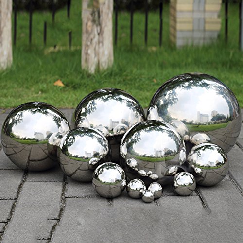 Aneil Stainless Steel Gazing Ball Seamless Mirror Balls Sphere Hollow for Outdoor Garden (2 Inch) - Thumbnail 4