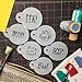 Designer Stencils Small Halloween Cookie Stencil Sayings, Beige/semi-transparent