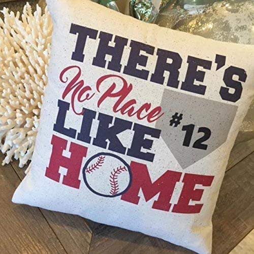 Custom Baseball Pillow 12x12 Inch Handmade