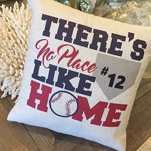 Custom Baseball Pillow 12x12 Inch Handmade