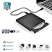 Elephant XuBlack Slim USB2.0 External Player External USB + DVD Combo CD-R/RW CD-ROM/XA DVD-ROM Burner Drive + Power Cord , Supports CD Burning for Computer,Laptop,TV and USB Port Device