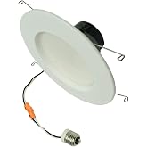 TCP LED14DR5627K95 LED Recessed Retrofits - Dimmable LED Downlight, 4/5/6 Inch Recessed Trim, Shatter Resistant, Smooth Dimming, Integrated Mount, White Finish