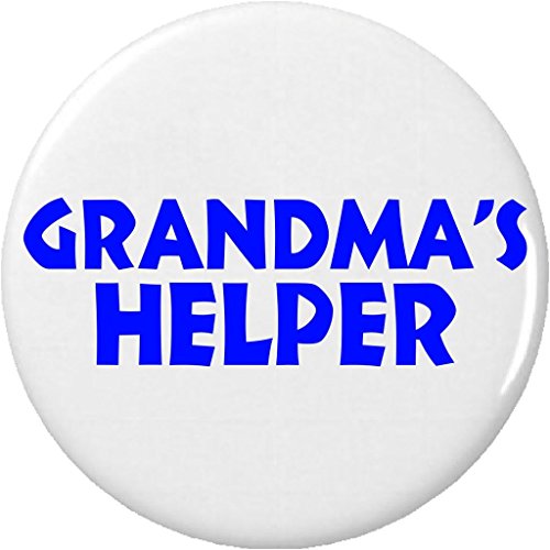 BLUE Grandma's Helper 1.25' Pinback Button Pin