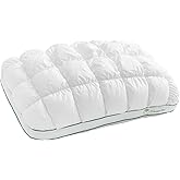 YOUR MOON Fluffy Support Bed Pillow Queen Size, Super Soft Premium Down-Alternative Filling for Sleeping, Luxury Hotel Quality Bed Pillows for Side Sleeper (White)