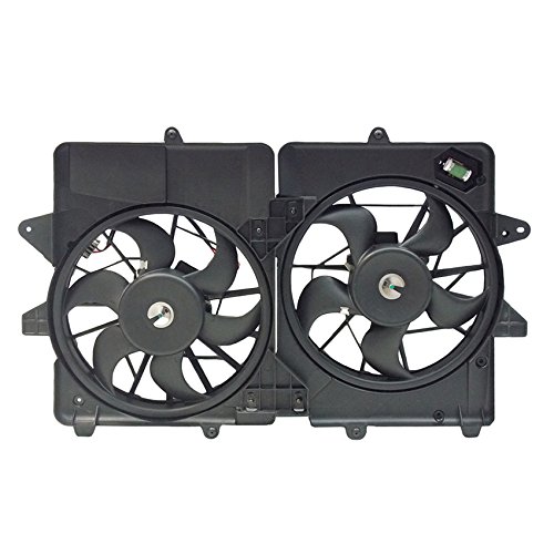 Rareelectrical NEW DUAL RADIATOR AND CONDENSER FAN COMPATIBLE WITH MERCURY MARINER HYBRID 2006-11 FO