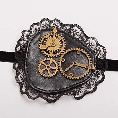 GRACEART Steampunk Leather Gears Eyepatch