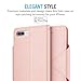 iPhone 7 Plus Case, Maxboost [Folio Style w/ Hand Strap] Premium iPhone 7 Plus Wallet Cases STAND Feature for Apple iPhone 7 Plus 2016 [Rose Gold] PU Leather Flip Cover Card Slot+Side Pocket