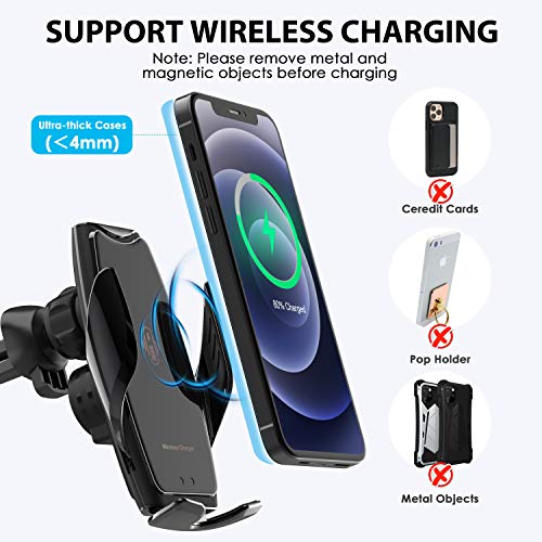 Wireless Car Charger MountAutoClamping Smart Sensor 10W Qi Fast