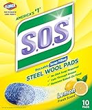 S.O.S. Steel Wool Soap Pads, Lemon Fresh, 10 Count