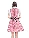Colorful House Womens Oktoberfest Beer Maid Fancy Dress Costume, Red and Green,Size M
