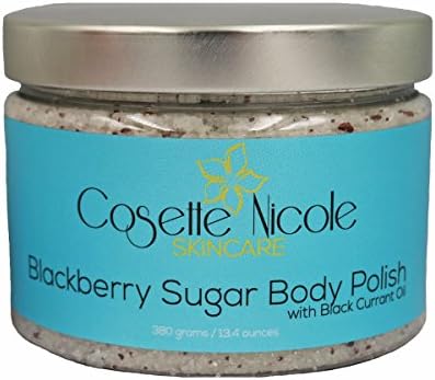 Blackberry Sugar Body Polish ~ ALL-NATURAL body scrub &amp; exfoliating treatment ~ Skin softening &amp; nourishing. Helps reduce appearance of acne, stretch marks, varicose veins and age spots~ 13.4 ounces