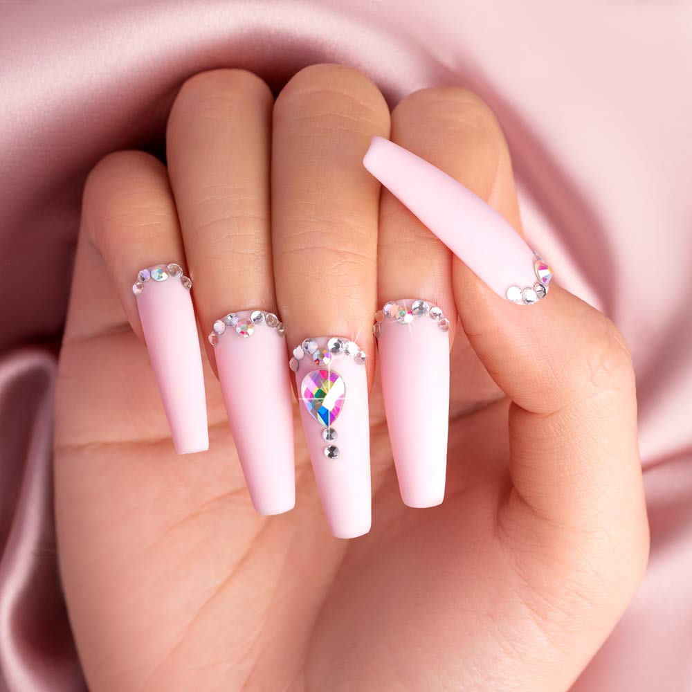 Beetles Poly Gel Nail Extension Kit, 30g Nail Extension Gel with 48W Nail Lamp Slip Solution Nail Strengthener Rhinestone Glitter All In One for Nail Manicure Beginner Starter Kit : Beauty