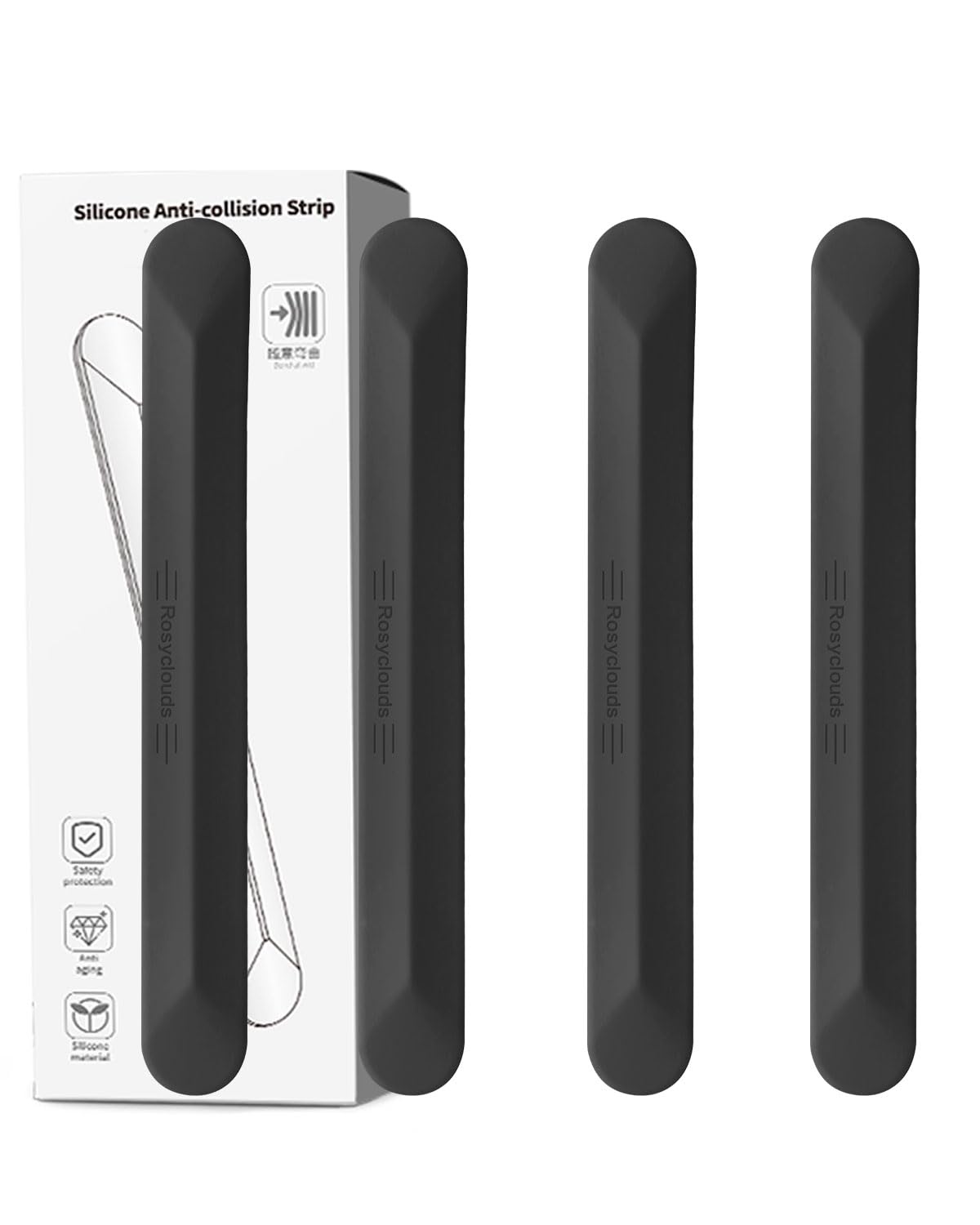 Photo 1 of muekzu Silicone Car Door Edge Guard Trim Molding Crash Scratch Protector Scratch Guard for Car,Sedans,Truck,SUV 4PCS (Black)