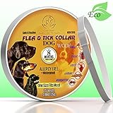 bio Flea & Tick Collar for Dogs by LuksStart: Hypoallergenic Adjustable Waterproof protection from species of insects. One Size Fits ALL! Enhanced with Natural Oil