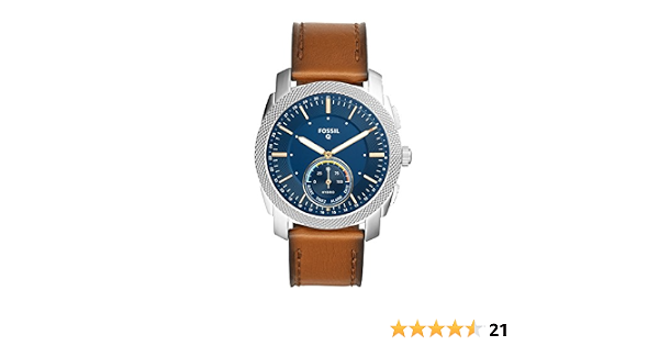 Amazon.com: Fossil Q máquina Smartwatch híbrido de piel café, talla única ,  Marrón : Ropa, Zapatos y Joyería